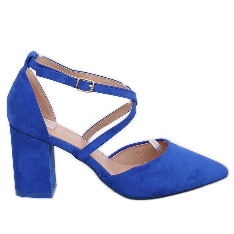 Pumps High Heels Schnitt Kobalt LY9153-5 Blau