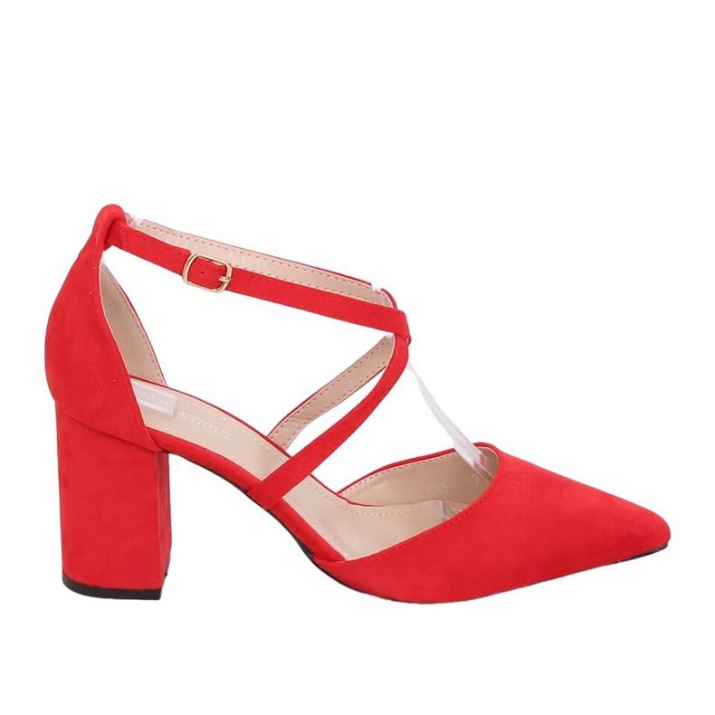 Pumps High Heels Schnitt rot D85-5 Rot