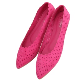Fuchsia durchbrochene Ballerinas NK18P Fushia rosa