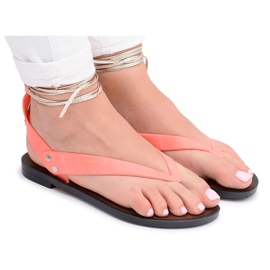 Lu Boo Neon Gebundene Sandalen Japanische Meliski Florence rosa