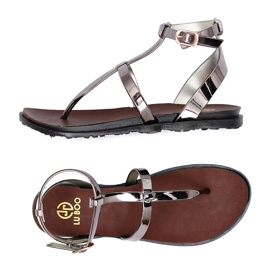 Lu Boo Schwarze Spiegelsandalen Römisch-japanisch Lento