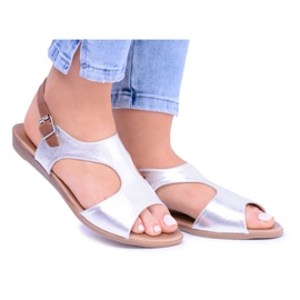 Leichte Kongito Silver Sandalen grau
