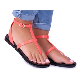 Lu Boo Sandalen Römerinnen Lento Neon Pink rosa