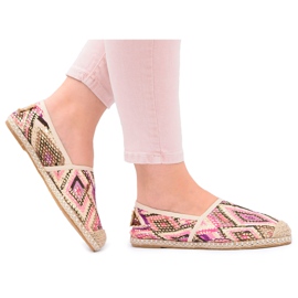 Lu Boo | Slip-on-Bimbi-Espadrilles aus Leinen für Damen mehrfarbig