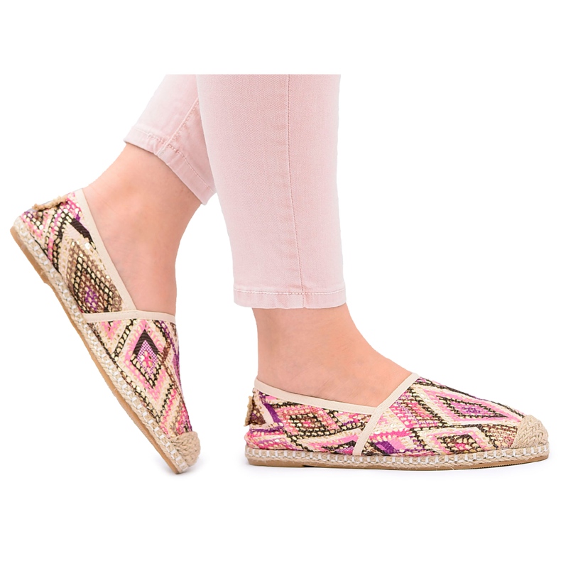 Lu Boo | Slip-on-Bimbi-Espadrilles aus Leinen für Damen mehrfarbig