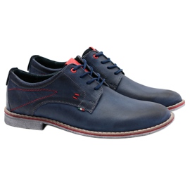 KOMODO Herren Navy Lederschuhe Falado marineblau