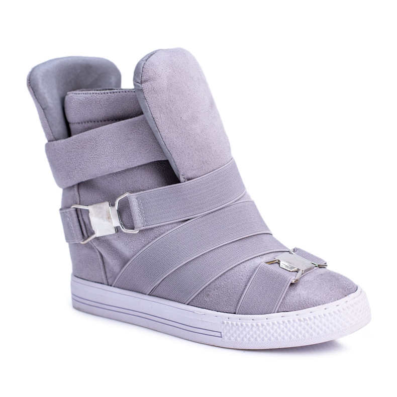 Damen Lu Boo Sneakers mit Gummibändern Graue Pumps