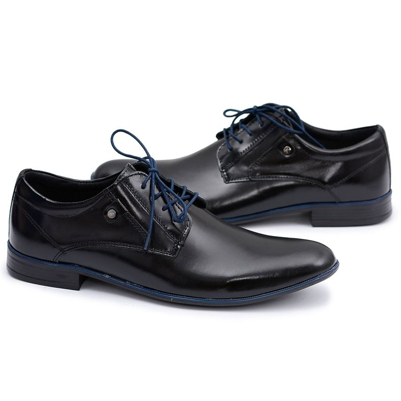 KOMODO Schwarze elegante Lederschuhe von Massimiliano