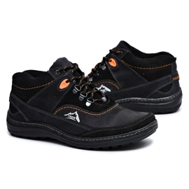 Mario Boschetti Herren Trekking Schwarz Warme Schuhe Rekko