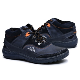 Mario Boschetti Herren Trekking Marineblau Warme Schuhe Rekko