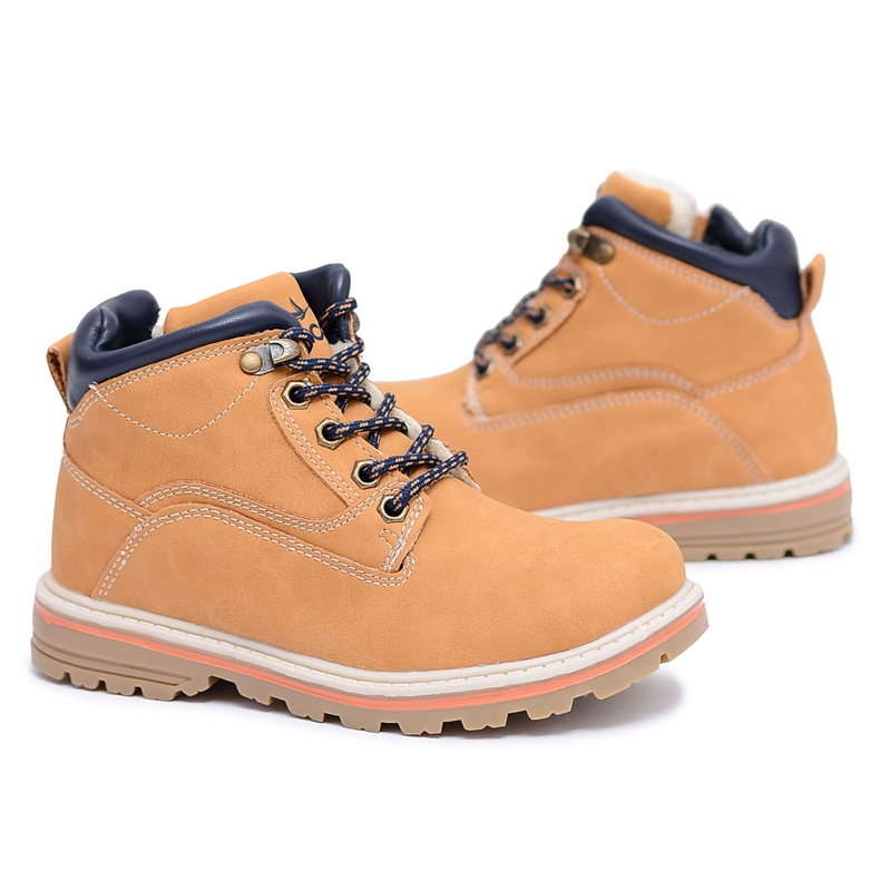 Vico Warme Kinderschuhe für Jungen mit Fleece Kamel Billy braun