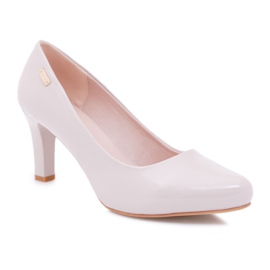 Damen Pumps Sergio Leone Hellgrau Lackiert Orsola