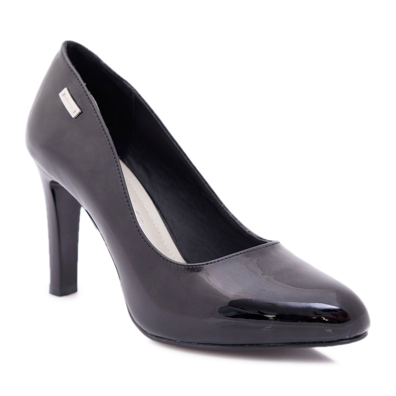 Damen Sergio Leone Schwarze Pumps Lackiert auf der Campbell Post