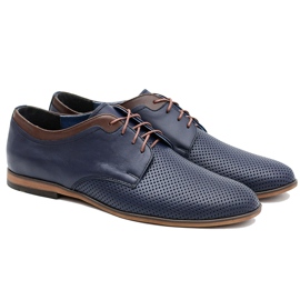 Gejms Durchbrochene Herren-Lederschuhe Ettore Granat schwarz