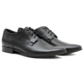 Gejms Elegante schwarze Gaspare Polish Leather Schuhe