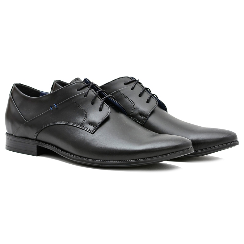Gejms Elegante schwarze Gaspare Polish Leather Schuhe