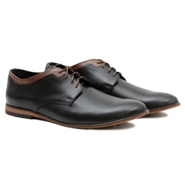 Gejms Herren Schwarze Leder Gianni Schuhe