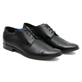 Gejms Leder Herren Formale Schwarze Schuhe Leopoldo