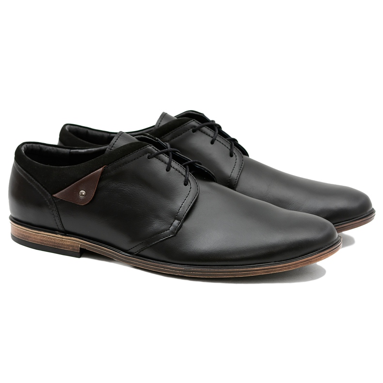 Gejms Schwarze Luca Lederschuhe für Herren