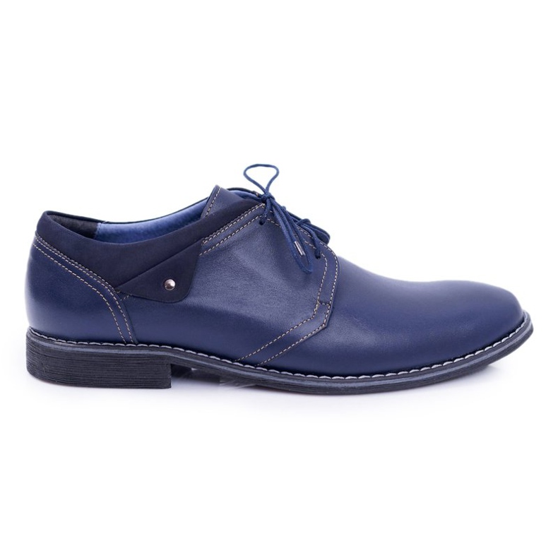 Bednarek Polish Shoes Herren Brogues Bednarek Elegantes Leder Marineblau Oliviero navy blau
