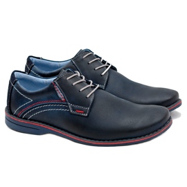 Gino Tuzzi Marineblaue Lederschuhe von Martin navy blau