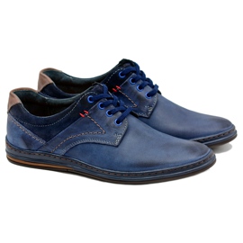 KOMODO Marineblaue Lederschuhe von Giuseppe