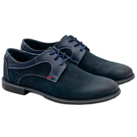 KOMODO Pietro Navy Lederschuhe marineblau