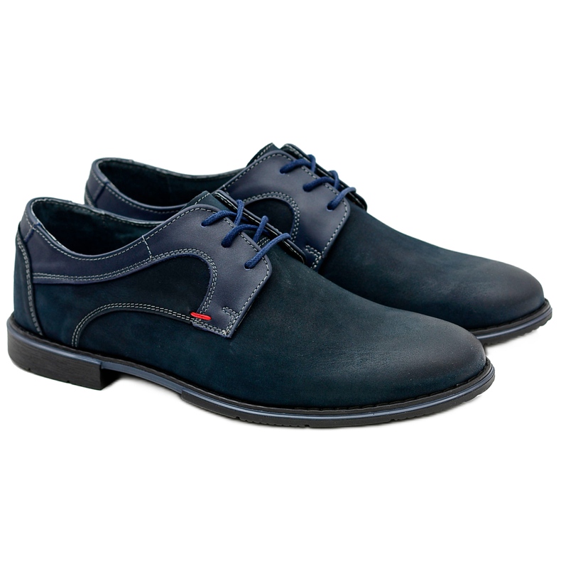 KOMODO Pietro Navy Lederschuhe navy blau
