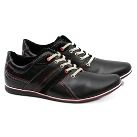 Mario Boschetti Herren Leder Freizeitschuhe Conti schwarz