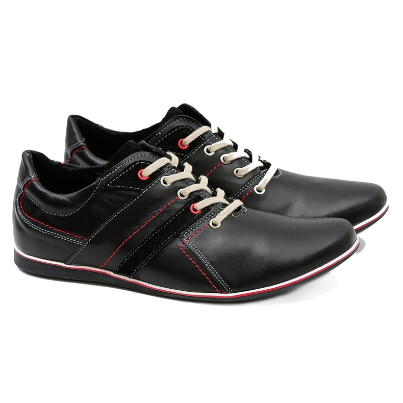 Mario Boschetti Herren Leder Freizeitschuhe Conti schwarz