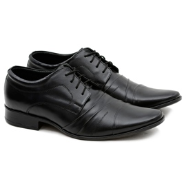 Lukas Leder Herren Formale Schwarze Schuhe Tito