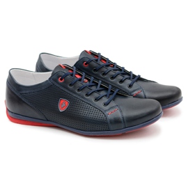 Joker Herren Marineblaue Lederschuhe Jerry navy blau