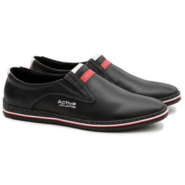 Joker Slip-on Herrenschuhe aus schwarzem Leder Mellos