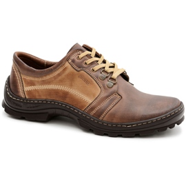 Joker Favello Herren Klassische Leder Braune Brogues