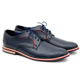Bednarek Polish Shoes Herren Brogues Bednarek Elegantes Leder Marineblau Pietro navy blau