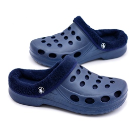 Flameshoes Warme Hausschuhe für Herren Marineblau Crocs Eva