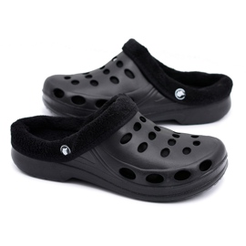 Flameshoes Herren Hausschuhe Warme Sandalen Schwarz Kroks Eva