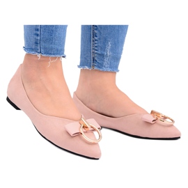 Lu Boo | Wildleder Ballerinas Ohrring Puderrosa Septera