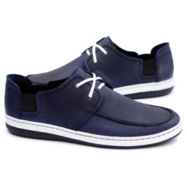 Polbut Gomez-Schuhe aus Leder in Marineblau für Herren navy blau