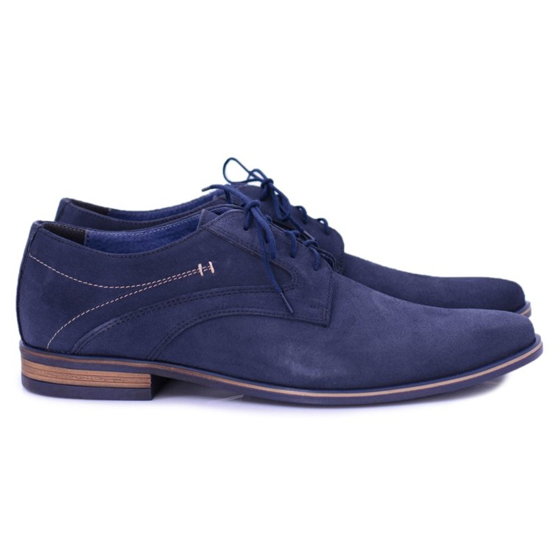 Bednarek Polish Shoes Herren Brogues Bednarek Elegantes Leder Wildleder Marineblau Eligio navy blau