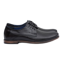 Nikopol Schwarz Leder Herren James Schuhe