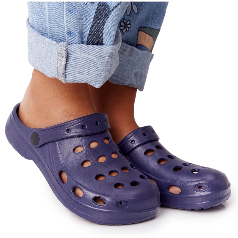 Flameshoes Marineblaue Eva-Schaum-Hausschuhe für Damen