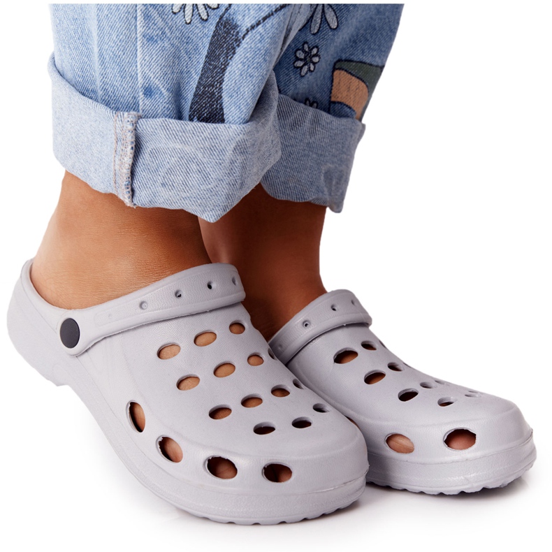 Flameshoes Graue Eva-Schaumstoff-Hausschuhe für Damen