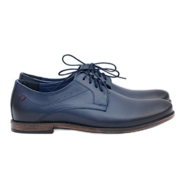 Nikopol Marineblaue Leder Herrenschuhe James