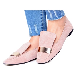 Damen Slipper mit Teller Golden Lordsy Lu Boo Harlem rosa