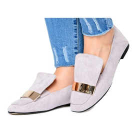 Damen Slipper Grau Mit Teller Golden Lordsy Lu Boo Harlem