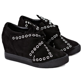 Damen Sneaker Wedges Lu Boo Schwarz Margo