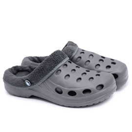 Flameshoes Herren Hausschuhe Warme Sandalen Grau Kroksy Eva