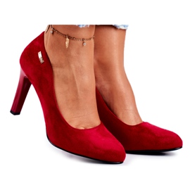 Damen Pumps Wildleder Rot Sergio Leone Campbell