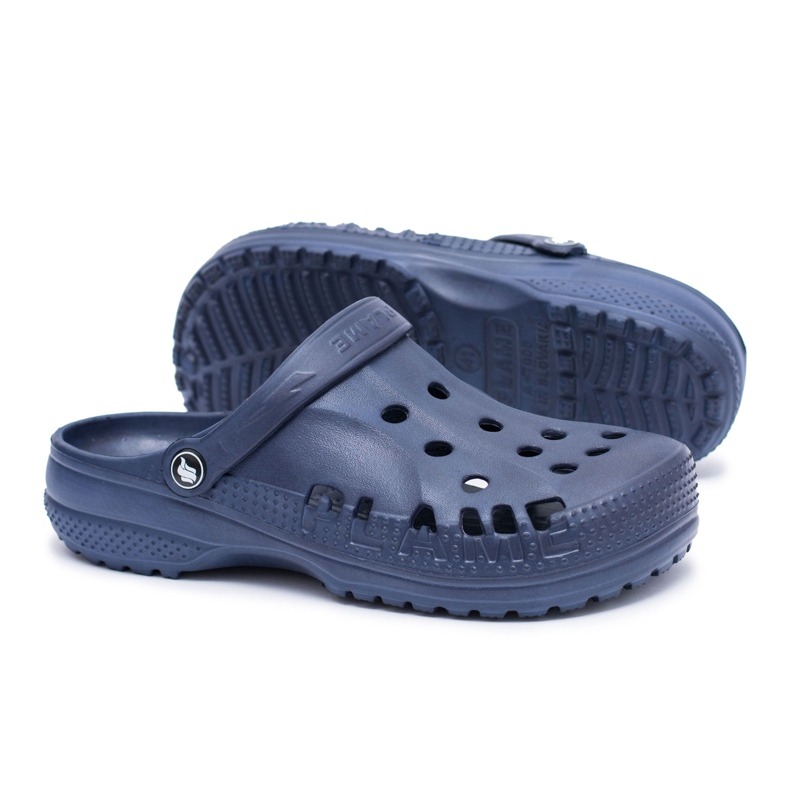Flameshoes Herren Hausschuhe für Schwimmbad Kroks Eva Marineblau navy blau